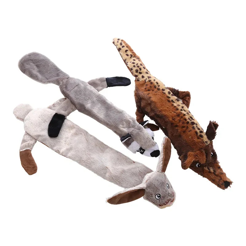 Funny Simulated Animal No Stuffing Dog Toys with Squeakers Durable Stuffingless Plush Squeaky Dog Chew Toy Pet Squeak Toy New