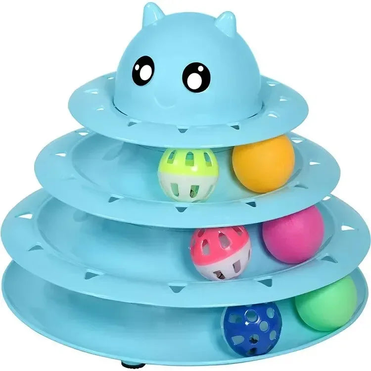 Automatic Rotating Cat Toy Tower – Interactive Laser & Catnip Teaser for Bored Cats, Smart Play